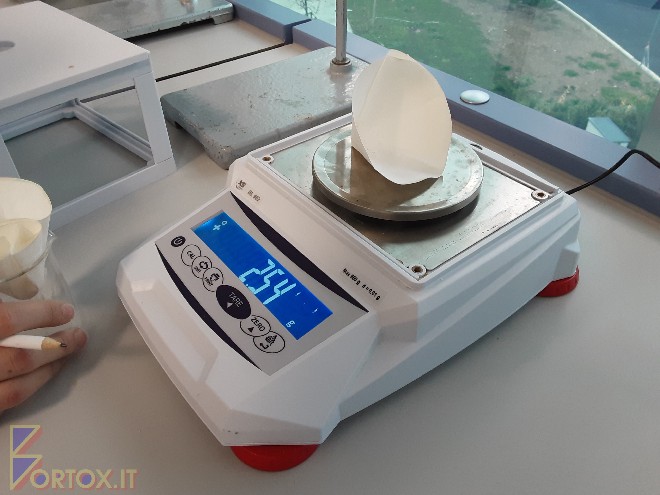 Misurazione peso filtro